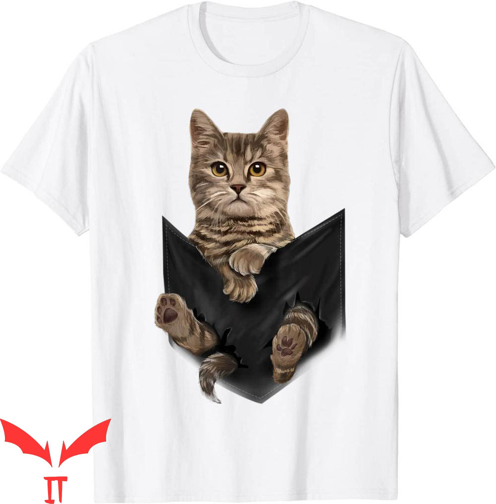 Personalized Cat T-Shirt Brown Cat Sits In Pocket Cats Tee Personalized Cat T-Shirt Brown Cat Sits In Pocket Cats Tee