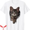 Personalized Cat T-Shirt Brown Kitten Staring Cute Cats Tee