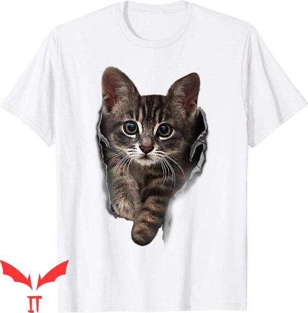 Personalized Cat T-Shirt Brown Kitten Staring Cute Cats Tee