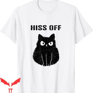 Personalized Cat T-Shirt Funny Black Cat Hiss Off Meow Tee