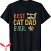 Personalized Cat T-Shirt Vintage Best Cat Dad Ever Funny Pet
