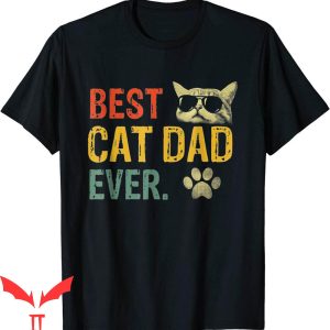 Personalized Cat T-Shirt Vintage Best Cat Dad Ever Funny Pet
