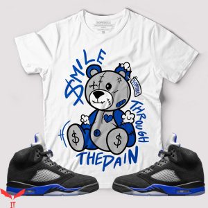 Racer Blue T Shirt Bean Graphic To Match Jordan 5 Shirt