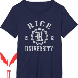 Rice University T-Shirt Owls Stamp Logo Officially Licensed