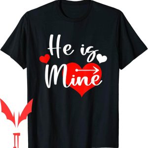 Shes Mine Hes Mine T-Shirt Matching Couple Valentine