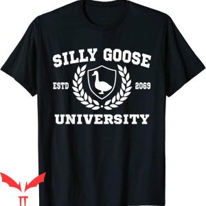Silly Goose University T-Shirt Funny Meme School Bird Tee