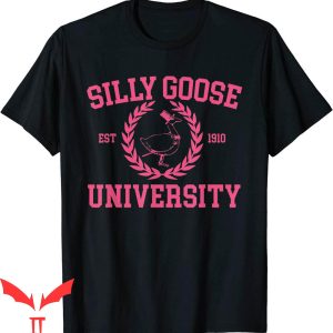 Silly Goose University T-Shirt Pink Goose Funny Meme