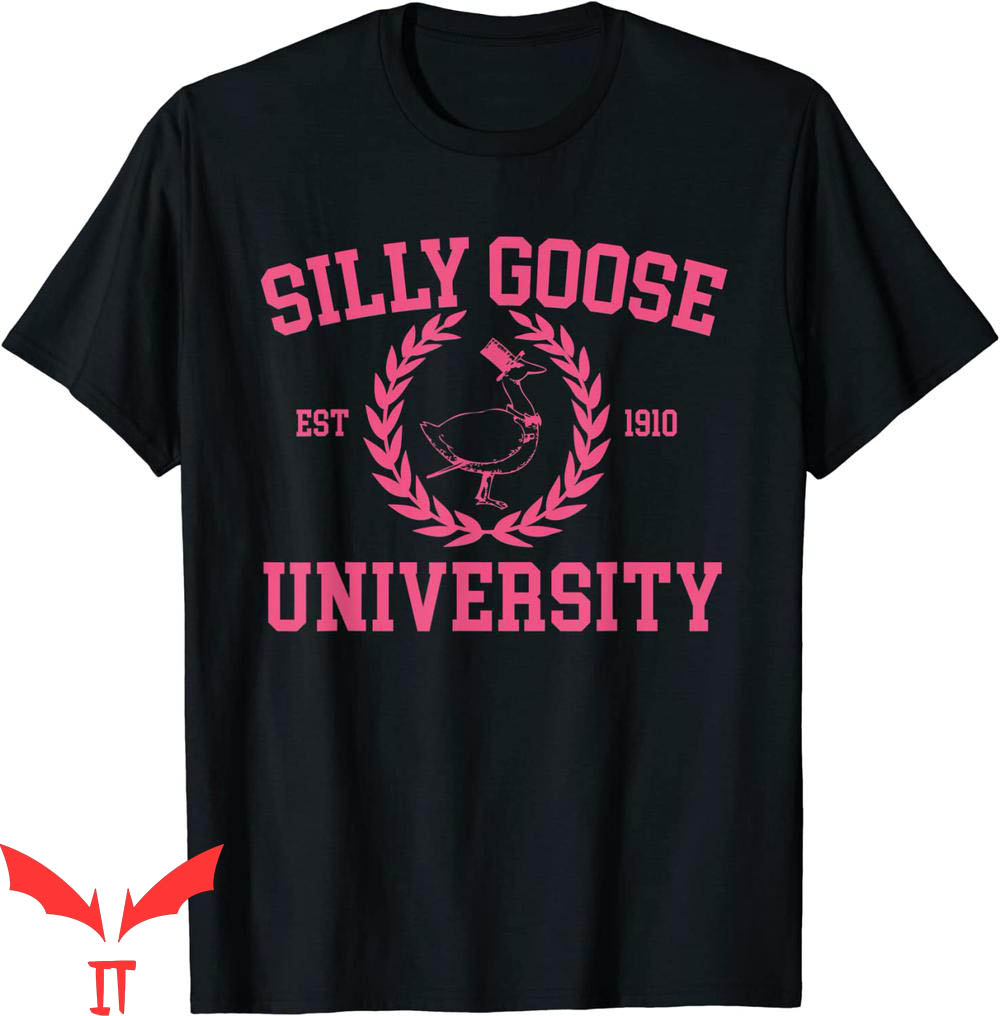 Silly Goose University T-Shirt Pink Goose Funny Meme Silly Goose University T-Shirt Pink Goose Funny Meme