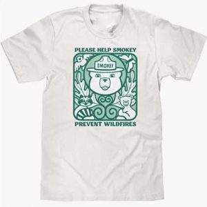 Smokey Bear T Shirt Help Smokey Wildfires Forest Animal Shirt
