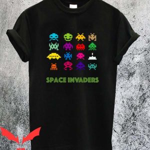 Space Invaders T Shirt SpaceGame Print Gifts Tee Shirt