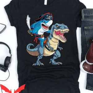 Street Sharks T Shirt Shark Pirate Riding Dinosaur T Shirt