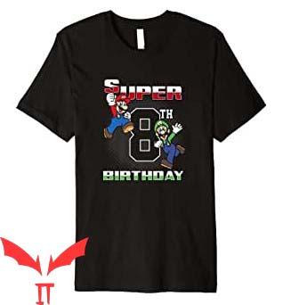 Super Mario Birthday T Shirt Super Mario Bros Mario & Luigi