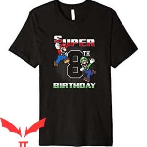 Super Mario Birthday T Shirt Super Mario Bros Mario & Luigi