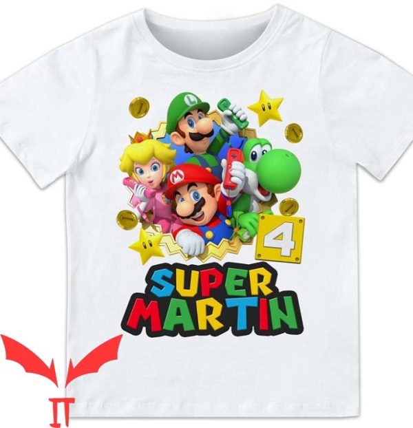 Super Mario Birthday T Shirt Super Mario Super Martin