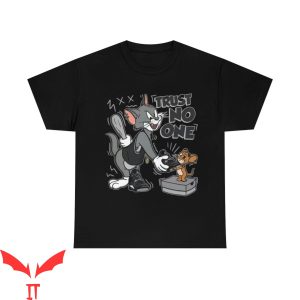 Trust No One T Shirt Tom And Jerry Retro Graphic Shirt