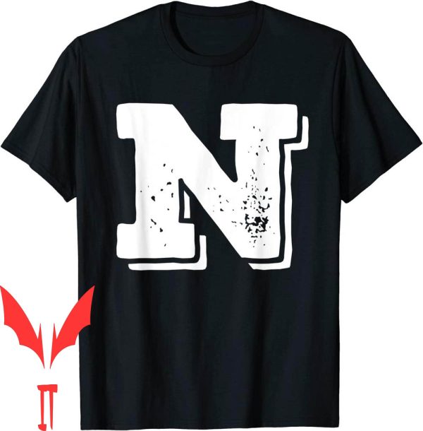 Varsity Letter T-Shirt N Alphabet College Monogram Club