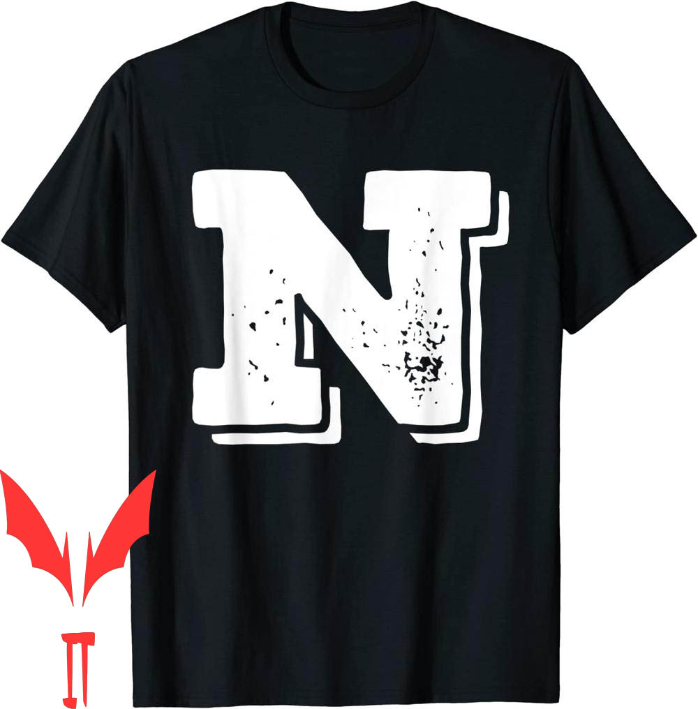 Varsity Letter T-Shirt N Alphabet College Monogram Club Varsity Letter T-Shirt N Alphabet College Monogram Club