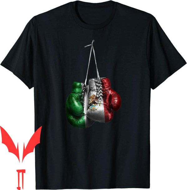 Vintage Boxing T-Shirt Gloves Mexico Flag