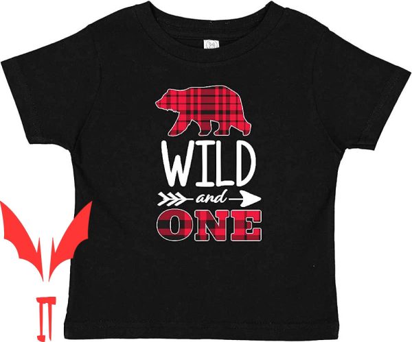 Wild Ones T-Shirt Inktastic Plaid Bear Wild With Arrow Baby