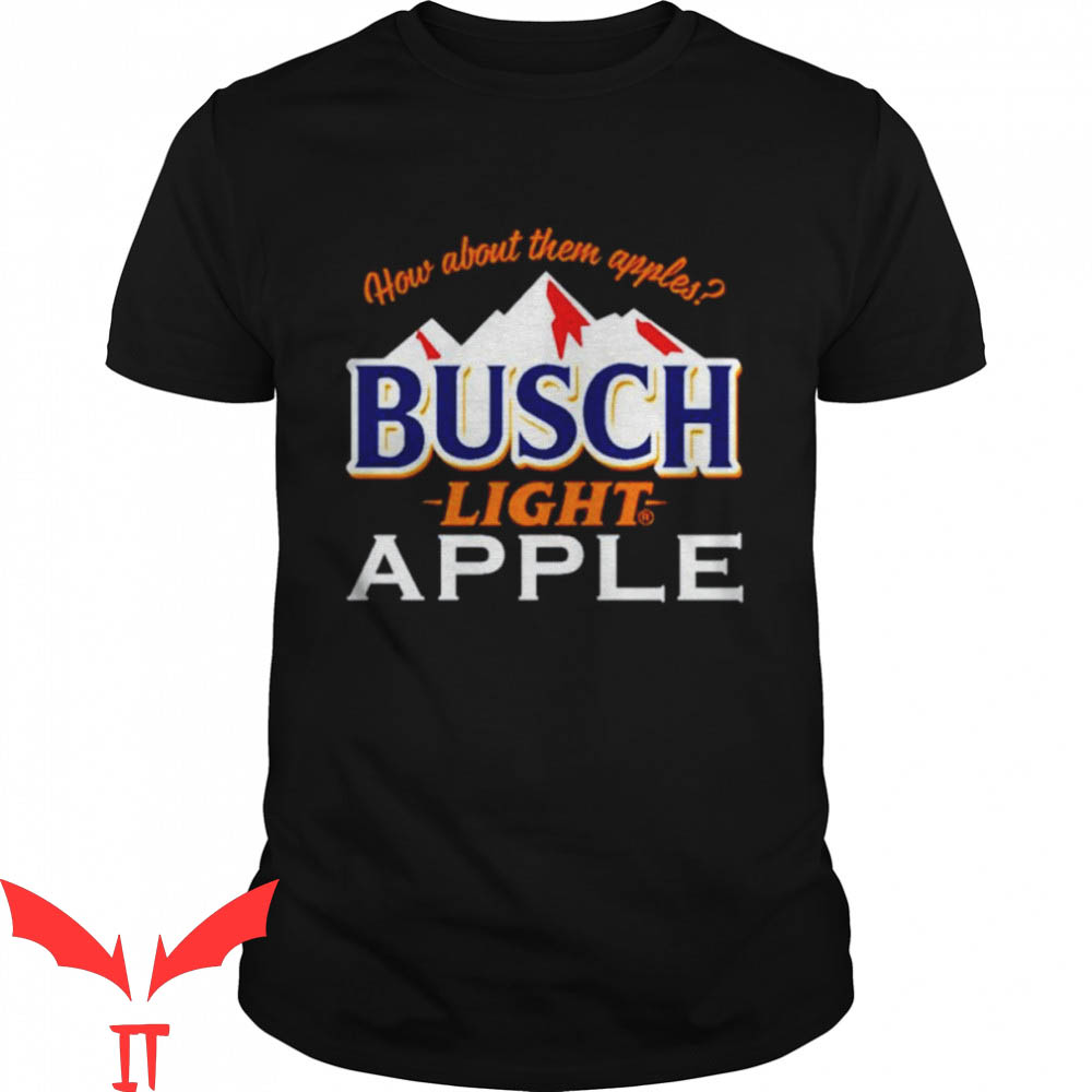 Busch Apple T-shirt American Beer Lover Cheer Busch Light Busch Apple T-shirt American Beer Lover Cheer Busch Light