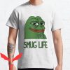 Pepe Frog T-shirt Funny Meme Pepe With A Sly Smile Smug Life