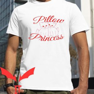 Pillow Princess T-shirt Pink Cute Couple Cat Lesbian LGBTQ