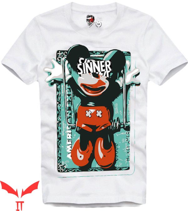 Mickey Rat T-shirt Shit Happens Credit Card Trap Sinner