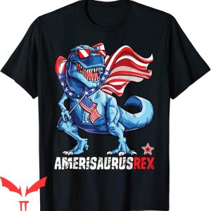 4th Of July T-Shirt Dinosaur Amerisaurus T Rex Funny