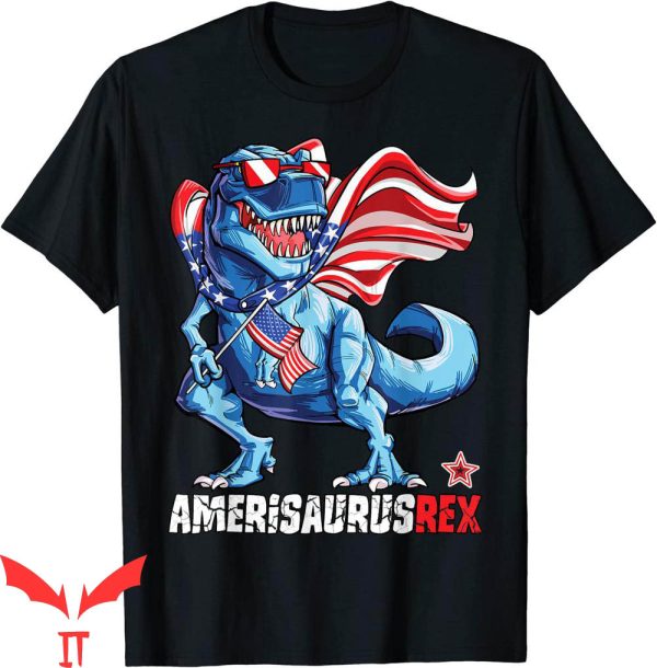 4th Of July T-Shirt Dinosaur Amerisaurus T Rex Funny