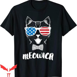 4th Of July T-Shirt Meowica Kitty Cat Independence Day