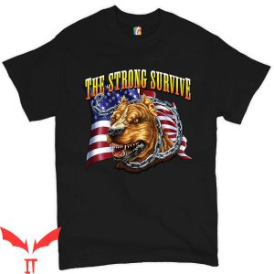 American Strong T Shirt American Flag Beastly Pitbull 1