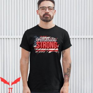 American Strong T Shirt Distressed American Flag 4th Of July 2