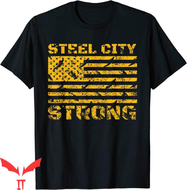 American Strong T-Shirt Pittsburgh Steel City Flag Vintage
