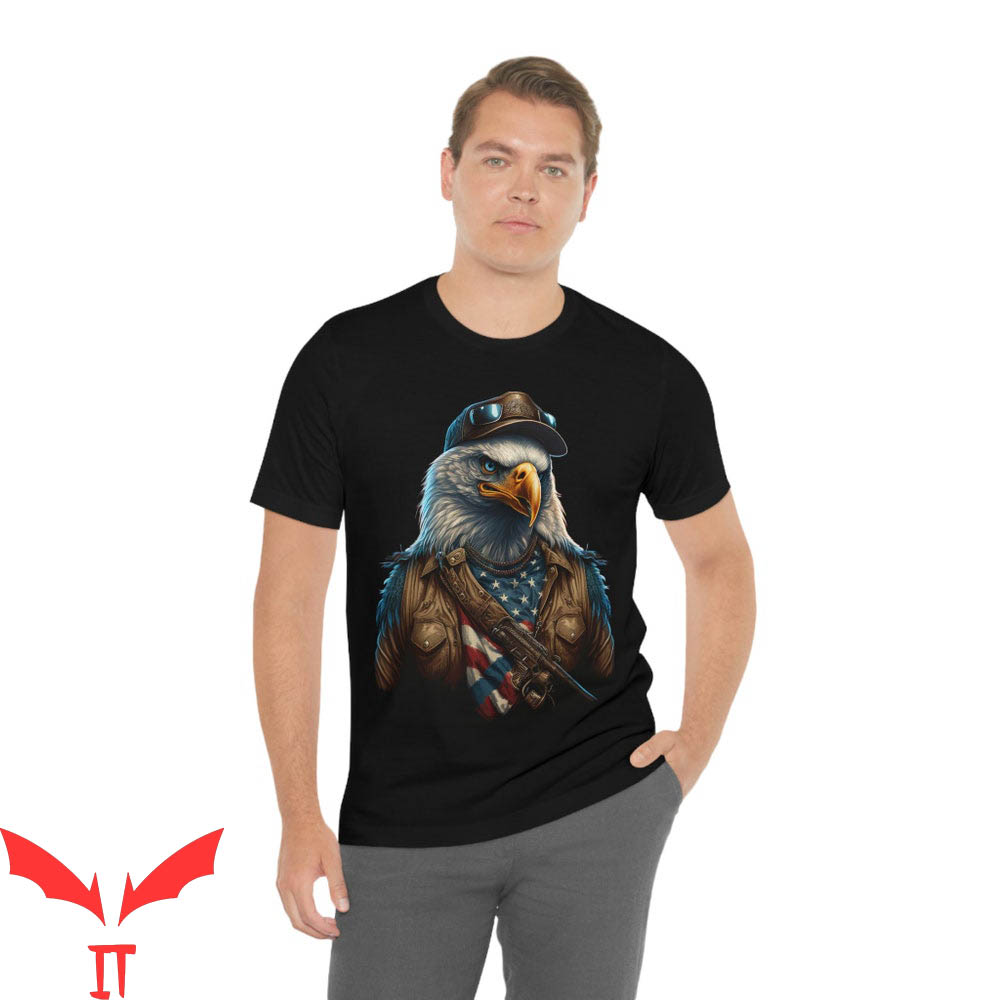 American Strong T-Shirt USA Pride Freedom Fighting Eagle