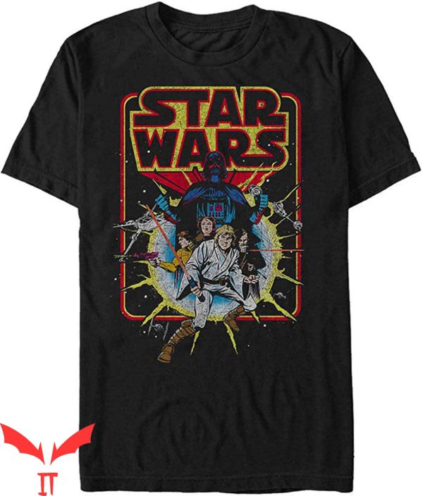 Anakin Skywalker T-shirt Darth Vader Old School Comic Retro