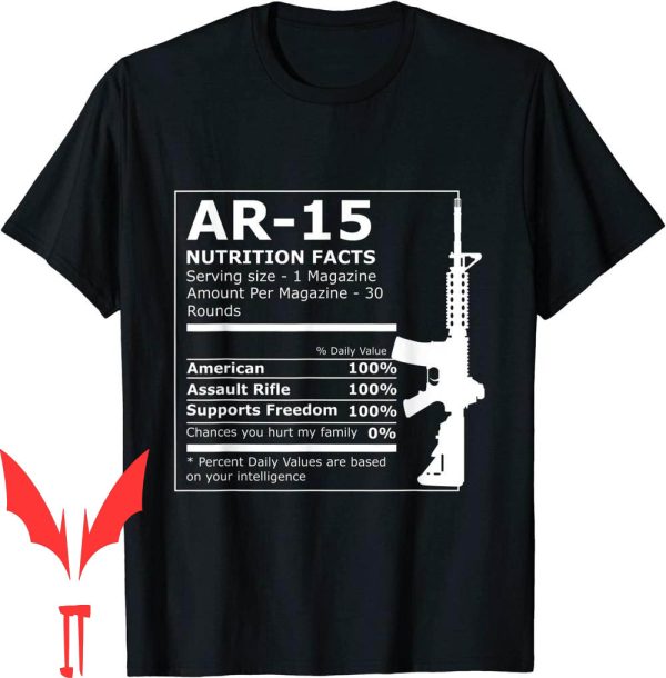Black Rifle Coffee T-Shirt Nutrition Facts Gun Rifle Funny