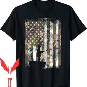 Black Rifle Coffee T-Shirt US Flag Fisherman Vintage Fishing
