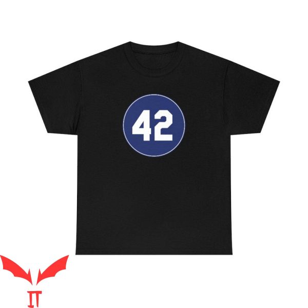 Brooklyn Dodgers T-Shirt Jackie Robinson 42 Circle Blue