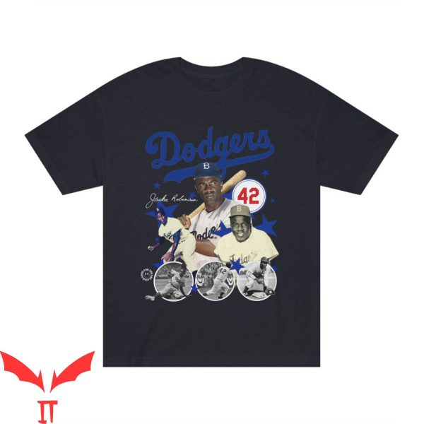 Brooklyn Dodgers T-Shirt Jackie Robinson Vintage Style Star