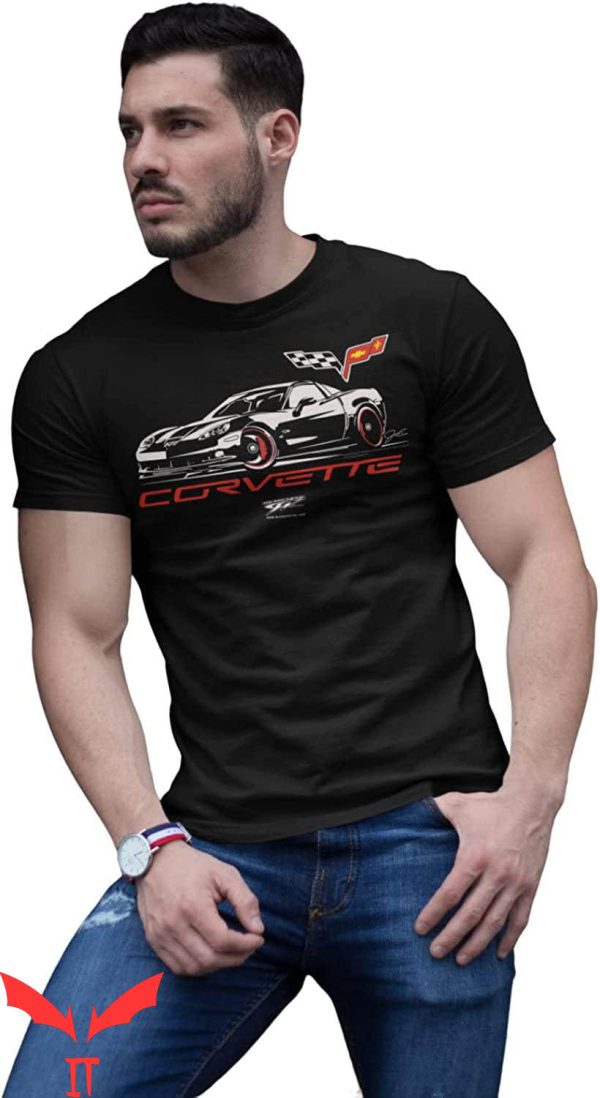 C6 Corvette T-Shirt C6 Stylized Logo Muscle Car Tee