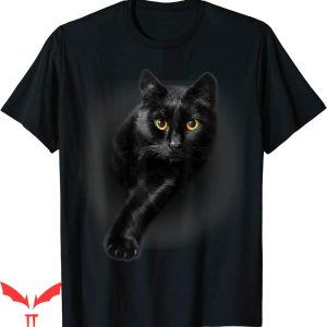 Cat Face T-Shirt Black Cat Yellow Eyes Gifts