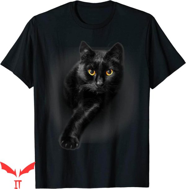 Cat Face T-Shirt Black Cat Yellow Eyes Gifts