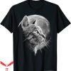 Cat Face T-Shirt Cute With Moon Funny