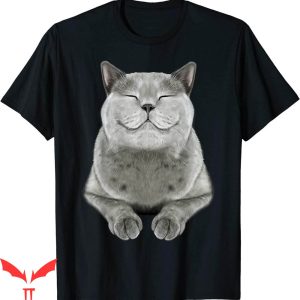 Cat Face T-Shirt Grey Cat Smile Eager Face Gifts