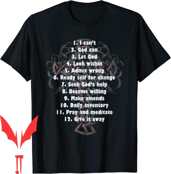 Celebrate Recovery T-Shirt Christian Cross 12 Step Guide Tee