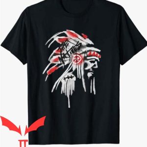 Chief Illiniwek T Shirt Native American Feather Headdress