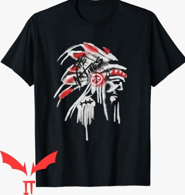 Chief Illiniwek T Shirt Native American Feather Headdress