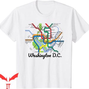 DC Urban Moms T-Shirt Metro Map Of Washington DC Art