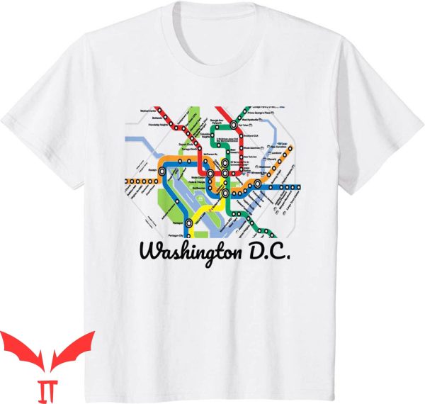 DC Urban Moms T-Shirt Metro Map Of Washington DC Art