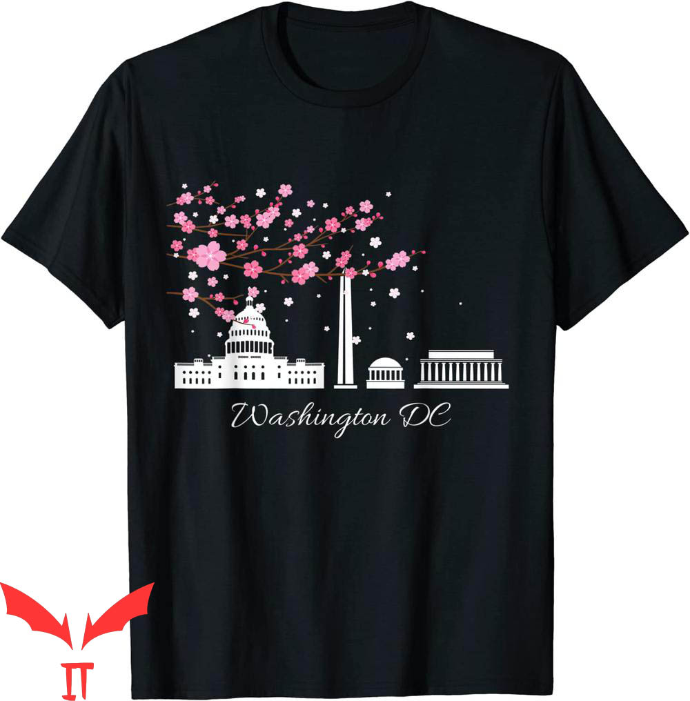 DC Urban Moms T-Shirt Washington DC Cherry Blossoms Monument